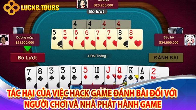 Tác hại của việc hack game đánh bài đối với người chơi và nhà phát hành game